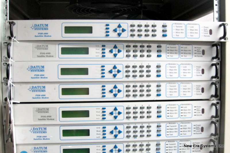 stack of datum psm-4900 satellite modems